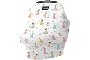 Milk Snob Original Disney Princess 5-in-1 Cover, Added Privacy for Breastfeeding, Baby Car Seat, Carrier, Stroller, High Chair, Shopping Cart, Lounger Canopy - Newborn Essentials, Nursing Top