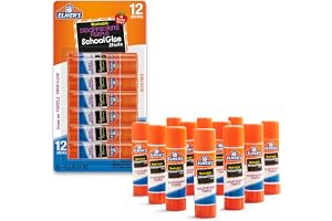 Elmer's Disappearing Purple School Glue Sticks, Washable, 6 Grams, 12 Count - Arts & Crafts, Poster, Projects, Back to School