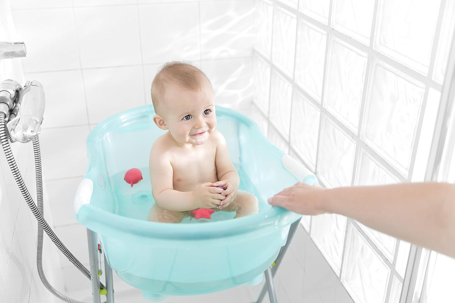 Badabulle Baignoire Bebe Ergo Ludique Bleu Amazon Fr Bebes Puericulture