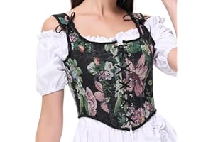 NZFXYF Vintage Floral Embroidered Camisole, Corset Vest Top for Women Bustier Shapewear