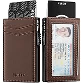 VULKIT Men's Slim Wallets Pop Up Card Holder RFID Blocking Metal Wallet Minimalist Design Holds Up to 11 Cards
