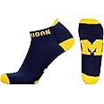 NCAA Michigan Wolverines Footie Socks, One Size, Blue