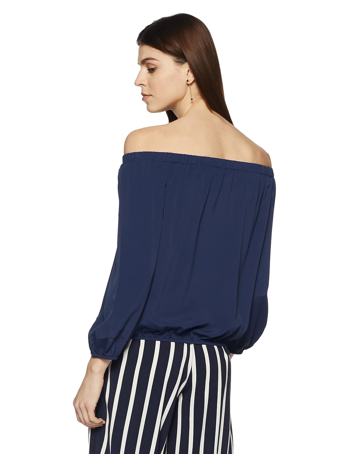 symbol amazon brand women's blouson blouse top