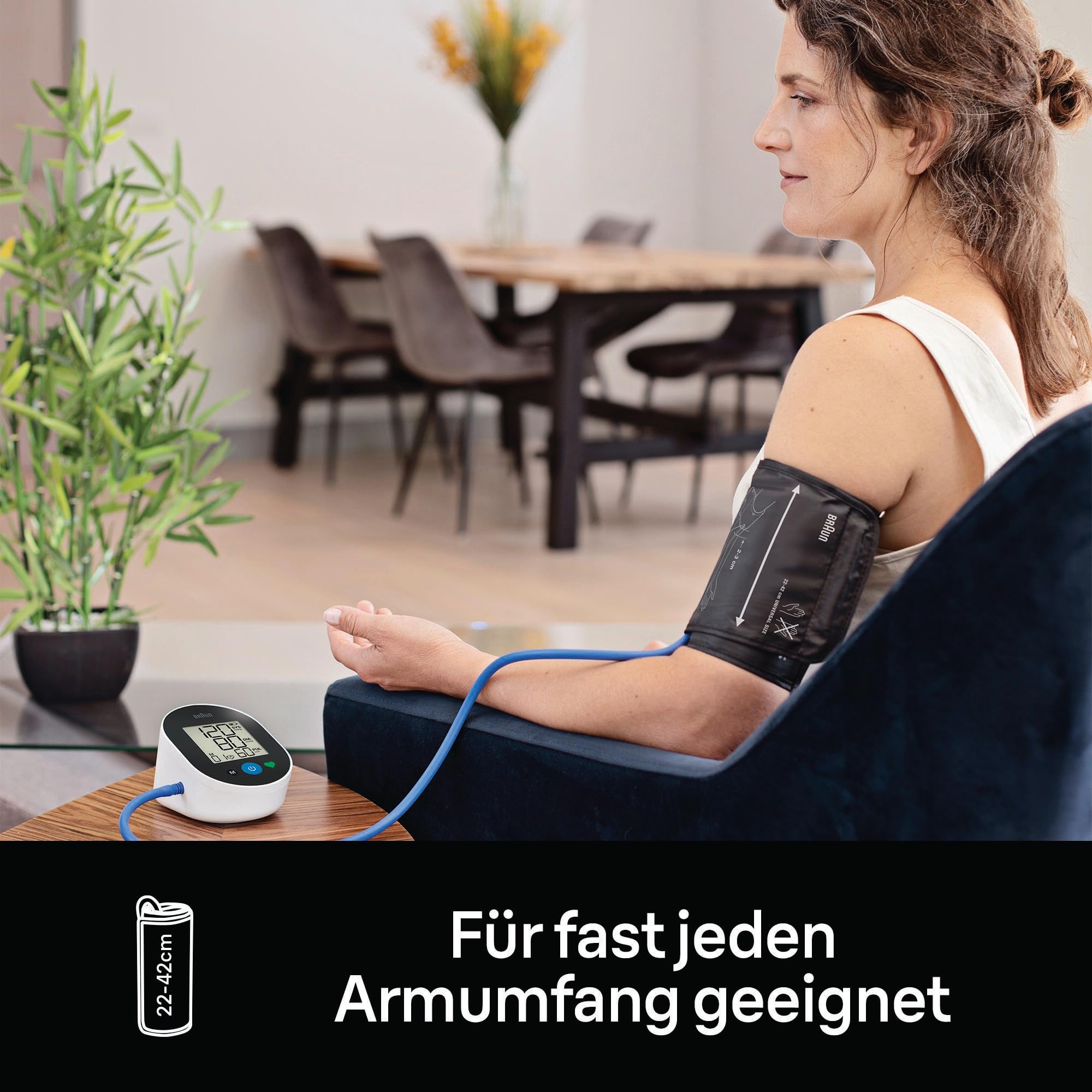 Braun ExactFit™ 2 Oberarm-Blutdruckmessgerät | Klinisch nachgewiesene Präzision | Farbcodierte Anzeige | Universalmanschette | Für den nicht-kommerziellen Gebrauch | BUA4050 5
