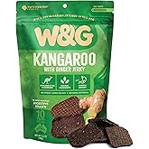W&G Kangaroo and Ginger Soft Jerky for Dogs, Limited Ingredient Dog Treats, Hypoallergenic Alternative to Chicken Beef, Promotes Healthy Digestion, All-Natural Training Rewards, 3.5oz