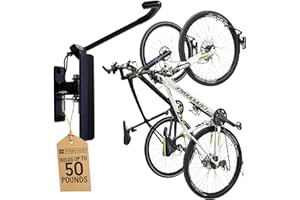StoreYourBoard Bike Wall Mount | Garage Bike Rack Wall Mount, Vertical Bike Rack, Bike Wall Hanger with 124° Swivel Stopper, 