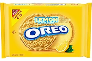 OREO Lemon Creme Sandwich Cookies, Family Size, 18.71 oz