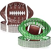 Grencian 100Pcs Football Party Plates 12.6" x 8.8" Heavy Duty Disposable Football Paper Plates for Gameday Sport Theme Tailgate Party Decorations