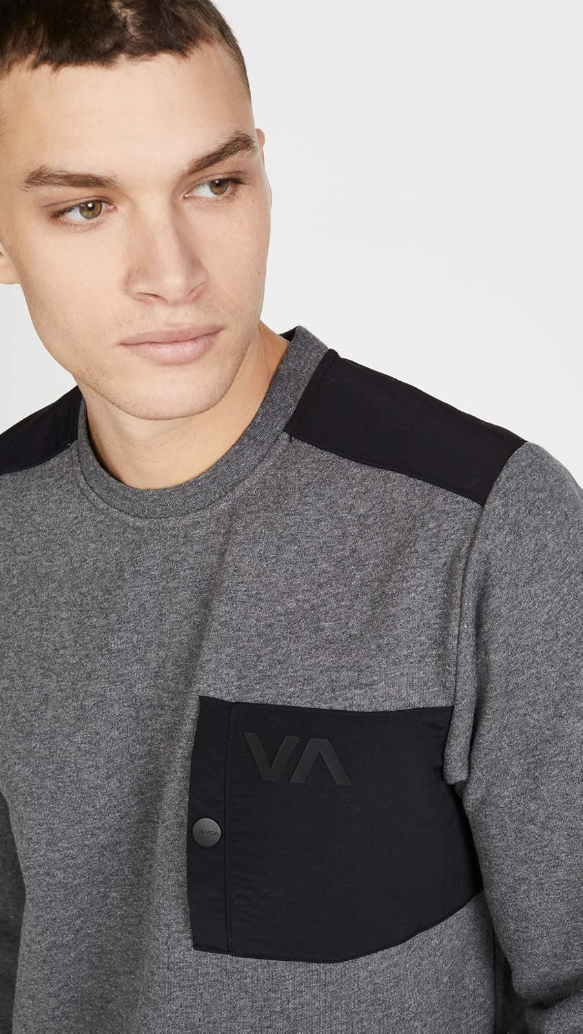 RVCA Men's Hybrid Crew Sweatshirt: Clothing