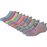Hanes Girls' Comfort Fit Heel Shield and No Show Socks, 10-Pair Packs