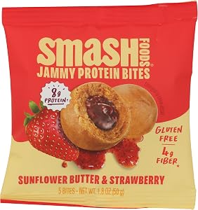 Chia Smash, Sunflower Butter & Strawberry Jam Superfood Bites, 1.8 Ounce