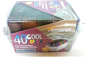 Memorex 3.5" PC-Formatted High-Density Floppy Disks (Blue, 40-Pack)