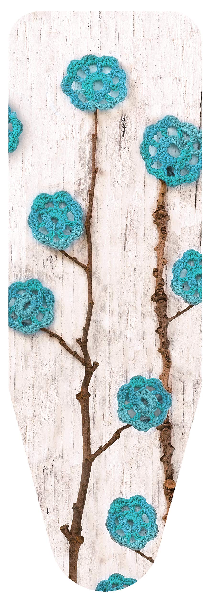 Colombo Ironing Cover 140 x 55 cm Turquoise Wool Flowers Size XL