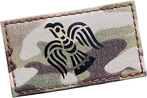 TACTICAL FREAKY IR Viking Raven Patch 2x3.5 Multicam OCP Norse Icelandic Tactical Morale Patch Hook Backed