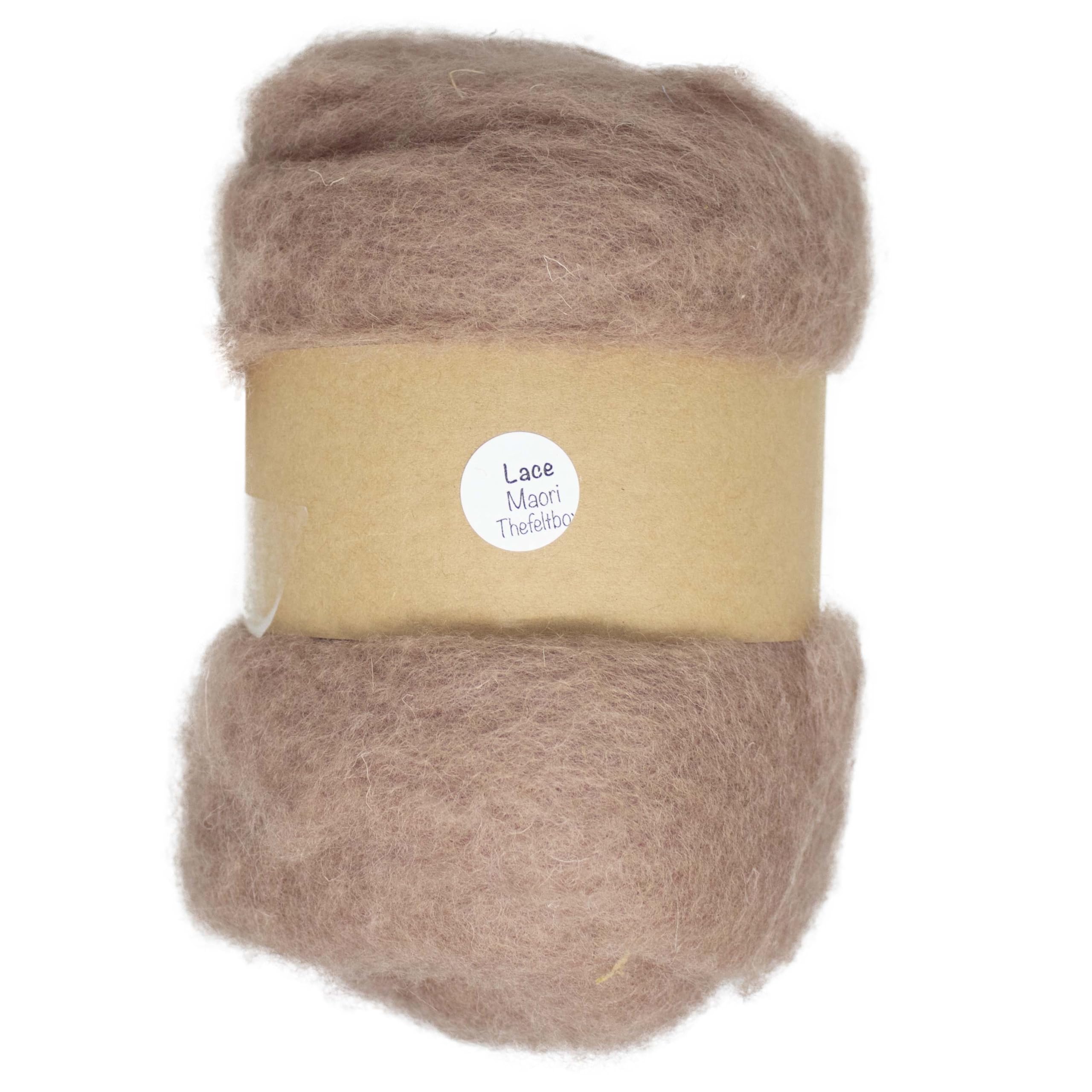 Needle Felting Wool 100g – Carded Batt for Needle & Wet Felting, Core & Finish – Maori DHG – Lace