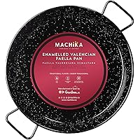 Machika Enameled Steel Skillet, Non Stick Paella Pan, Perfect for Camping and Outdoor Cooking, Rust Proof Coating 10…