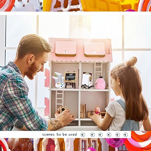 Chalyna Zomiboo 14 Pcs Mini Doll School Supplies Miniature