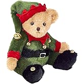 Bearington Jingle Toes Christmas Plush, 14 Inch Teddy Bear, Elf Stuffed Animal