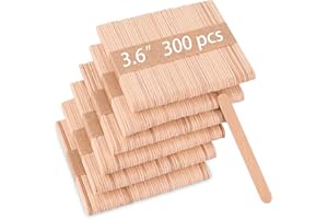 Sakolla 300 Pcs Popsicle Wooden Sticks, 3.65″ Length Natural Wood Mini Ice Cream Sticks for Ice Pop, Cakesicle, Cake Pop, DIY Crafts