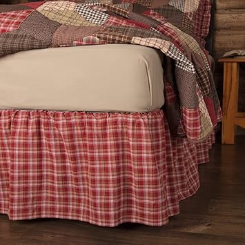 VHC Brands Vhc Brands Tacoma Tumbling Block King Bed Skirt 78x80x16