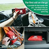 Lewis-Plast Premium 92 Piece First Aid Kit Red Small Travel Car Home view 3