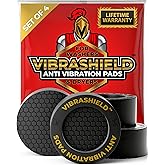 Anti Vibration Pads for Washing Machine &amp; Dryer, Fit Feet to 2.5in 4 Pack | Stops washer walking, moving; non-slip HexaGrip; rubber shock absorber, stabilizer; spin cycle noise reducer
