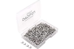 DADIFEN 304 Stainless Steel End Caps 3.2x6.3mm 500pcs Knot Covers for Jewelry DIY Making and Repairing