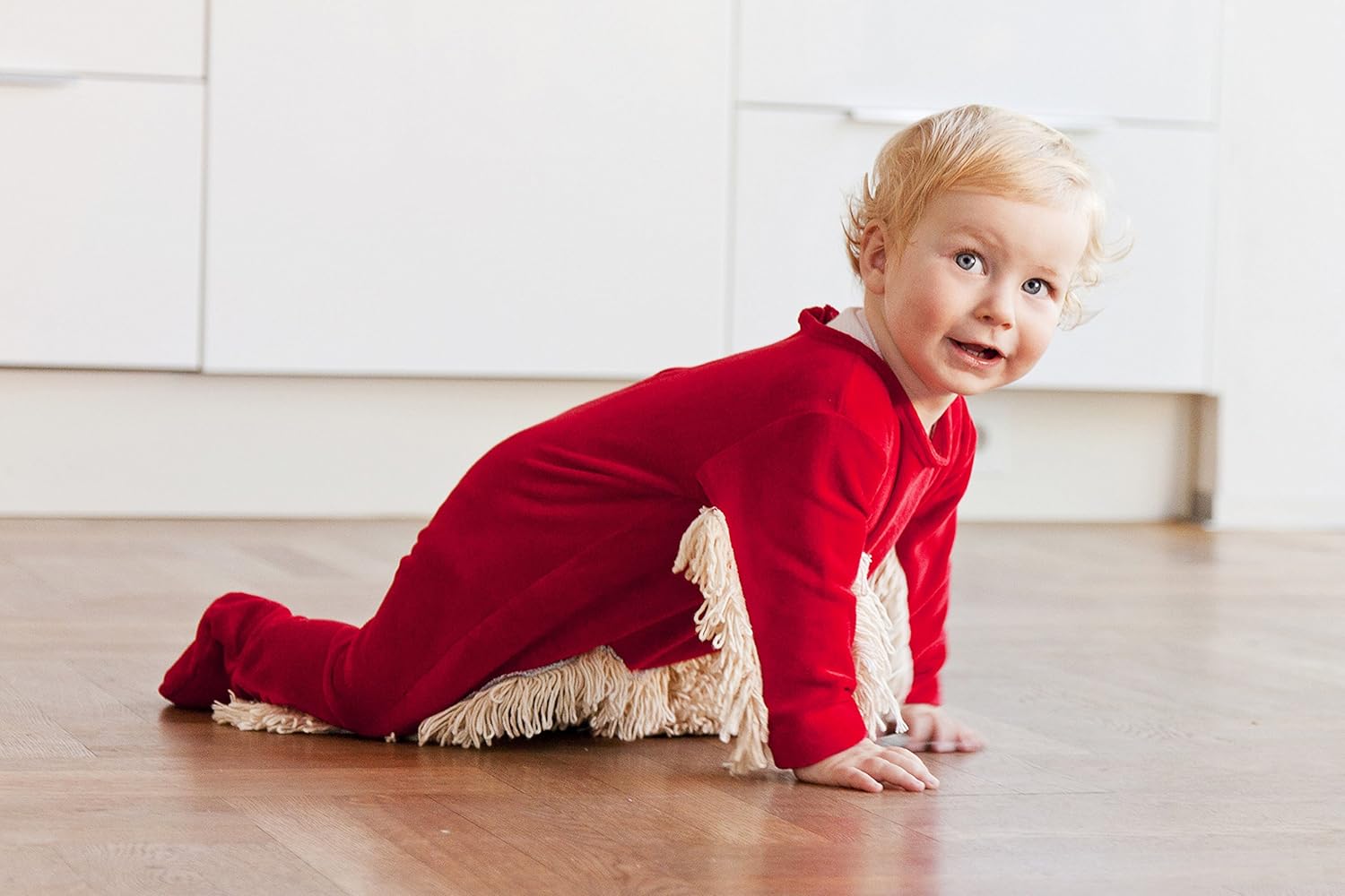 Amazon Com Babymop Your Baby Helps Cleaning The House Great Combo Cleaning Mop Rompers Babymop Baby