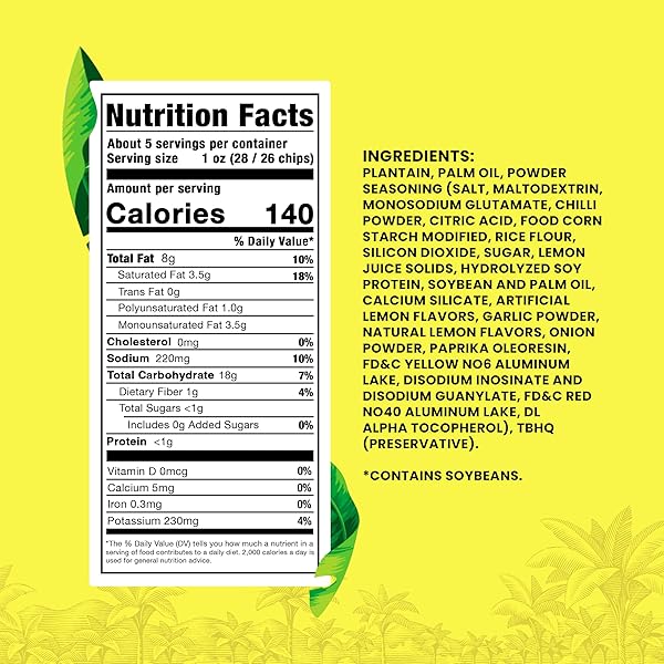 ZAMBOS CHILE LIMÓN PLANTAIN CHIPS, 2.47 OZ – CRUNCHY SNACK, GLUTEN FREE – BOLD CHILI LIME FLAVOR – (PACK OF 8)