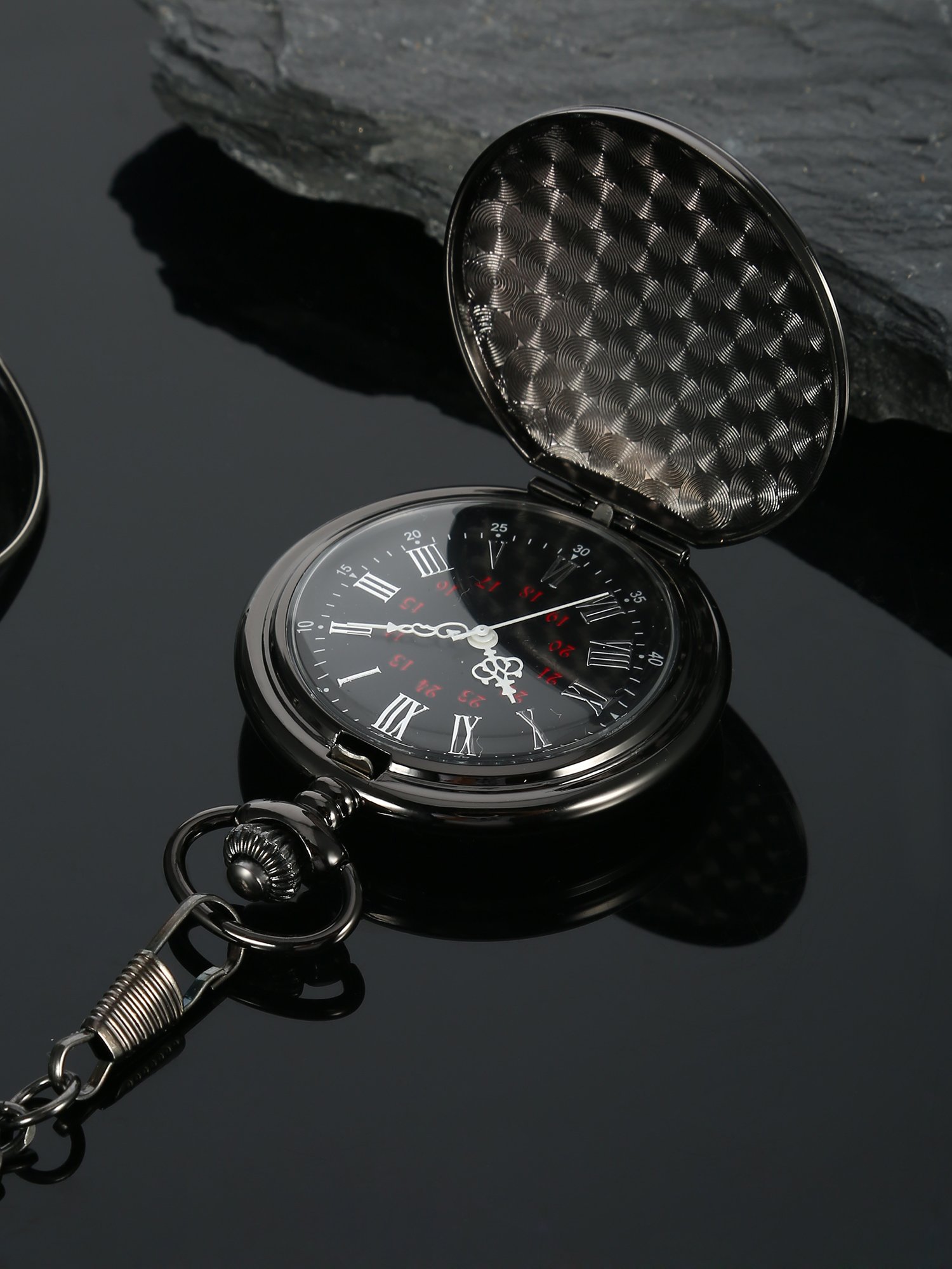 Hicarer Pocket Watch Gift for Son-Never Forget That, I Love You, Love Mom-from Mother to Son Pocket Watch with Chain