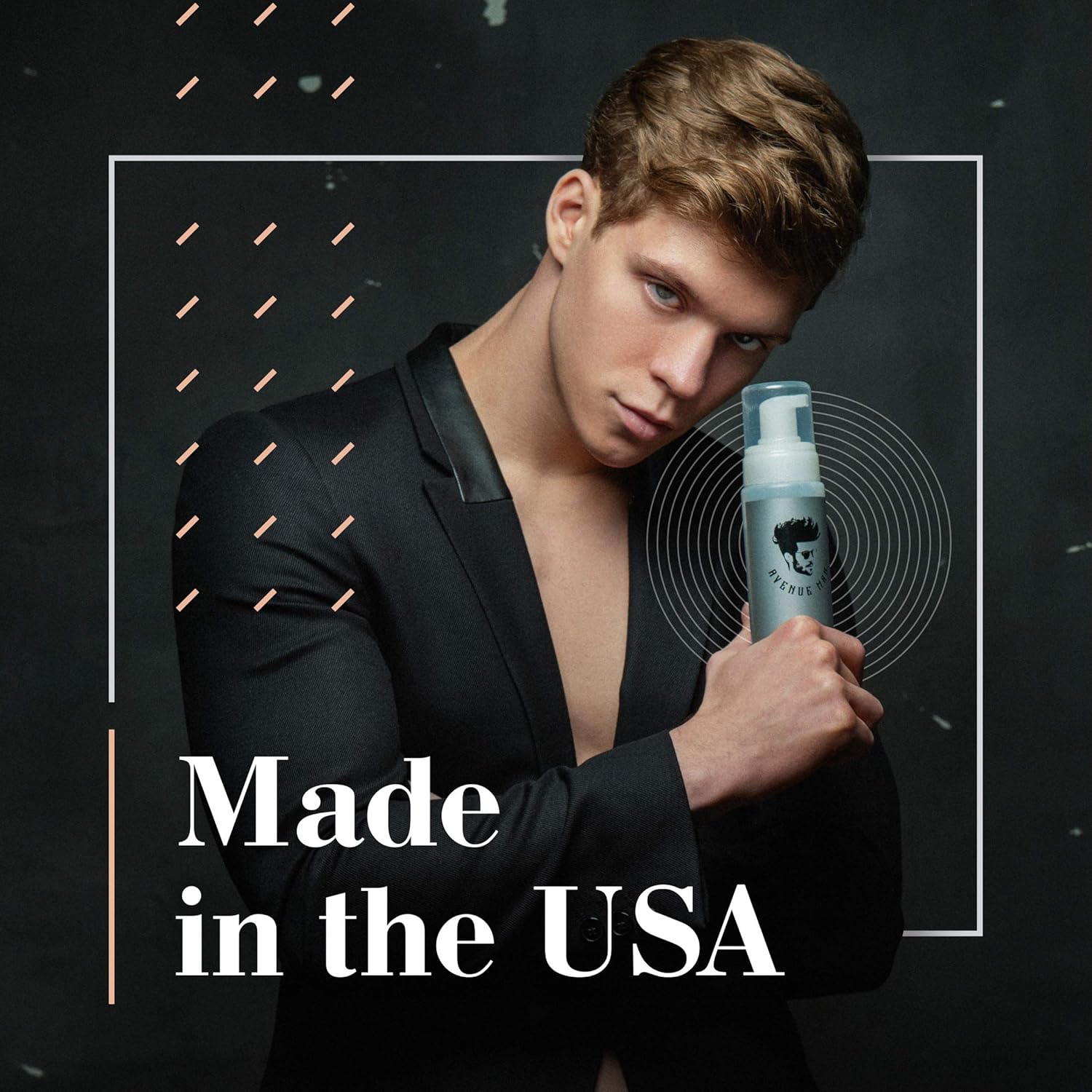 Sculpting Foam For Men (7oz) by Avenue Man Hair Products - Strong Hold Volumizing Mousse with Certified Organic Extracts - Paraben-Free Hair Styling Foam Mousse - Made in the USA : Beauty