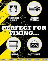 Gripit Yellow Heavy-Duty Plasterboard Fixings Pack 6 Holds 71kg Curtain Blind view 3