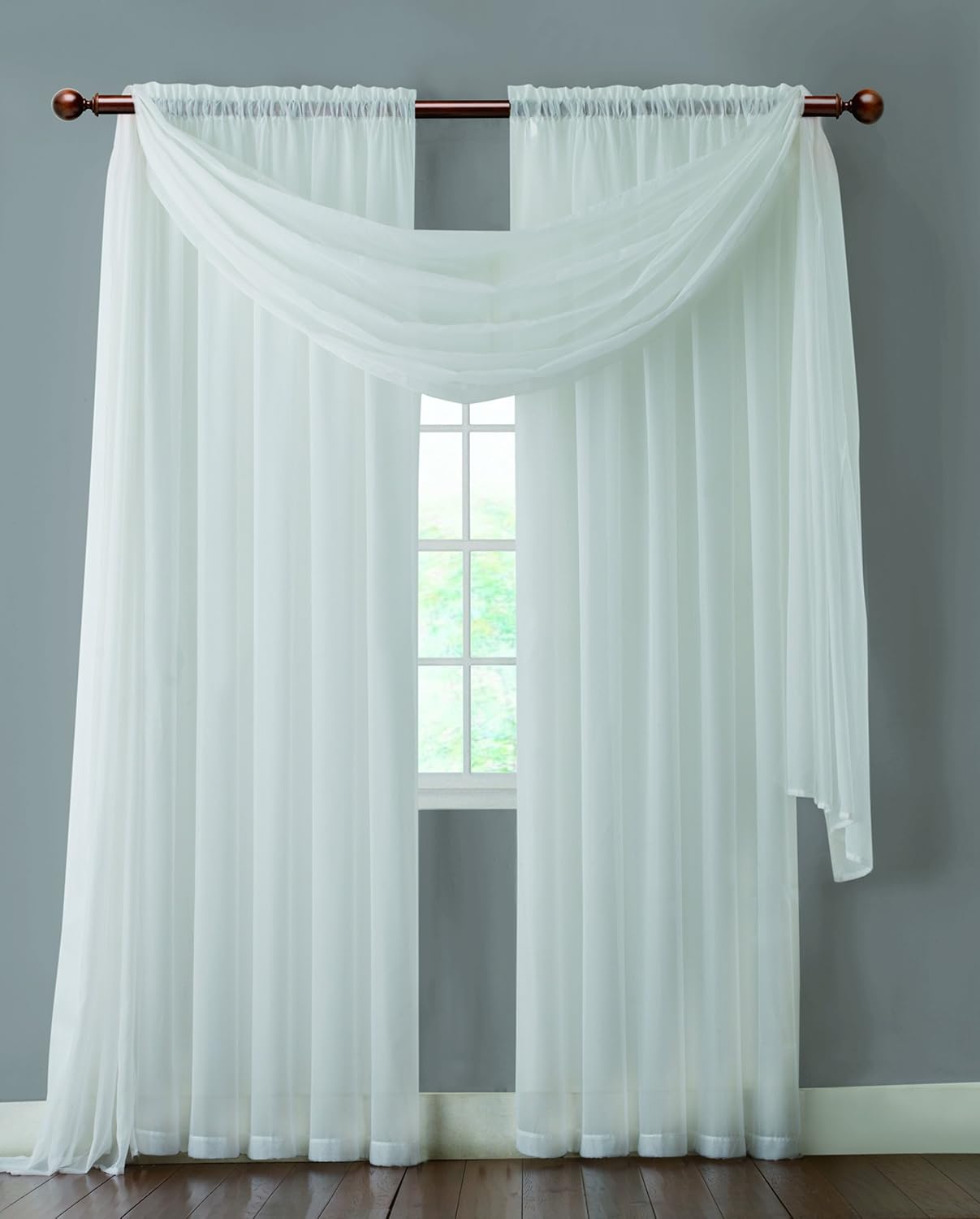 VCNY INF-PNL-108-IN-WH Infinity Sheer Panel, 55 by 108-Inch, White