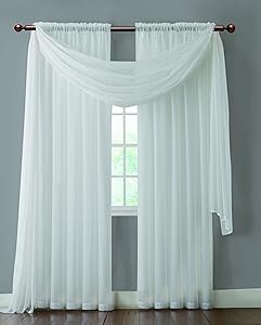 VCNY INF-PNL-108-IN-WH Infinity Sheer Panel, 55 by 108-Inch, White