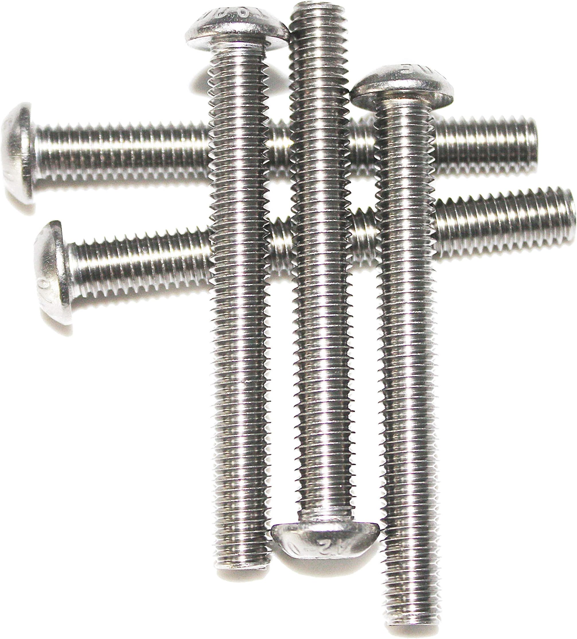 8PCS M8-1.25 x 50mm Button Head Socket Cap Screws, Stainless Steel 18-8, Full Thread, Allen Socket Drive, ISO7380 by Fullerkreg Come with a Plastic Box