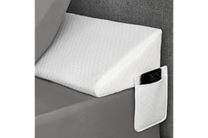 RUJIPO Queen Size Bed Wedge Pillow - for Headboard Gap/Headboard Pillow/Mattress Wedge /Bed Gap Filler (60"x10"x6") - Bloster Triangle Pillow for Sleeping To Fill Gap (0-8") Between Headboard and Mattress