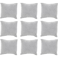 12-Pack Linen Bracelet Display Cushions - 3x3x2 Inches, Beige, For Jewelry, Watches, Boutique Sales