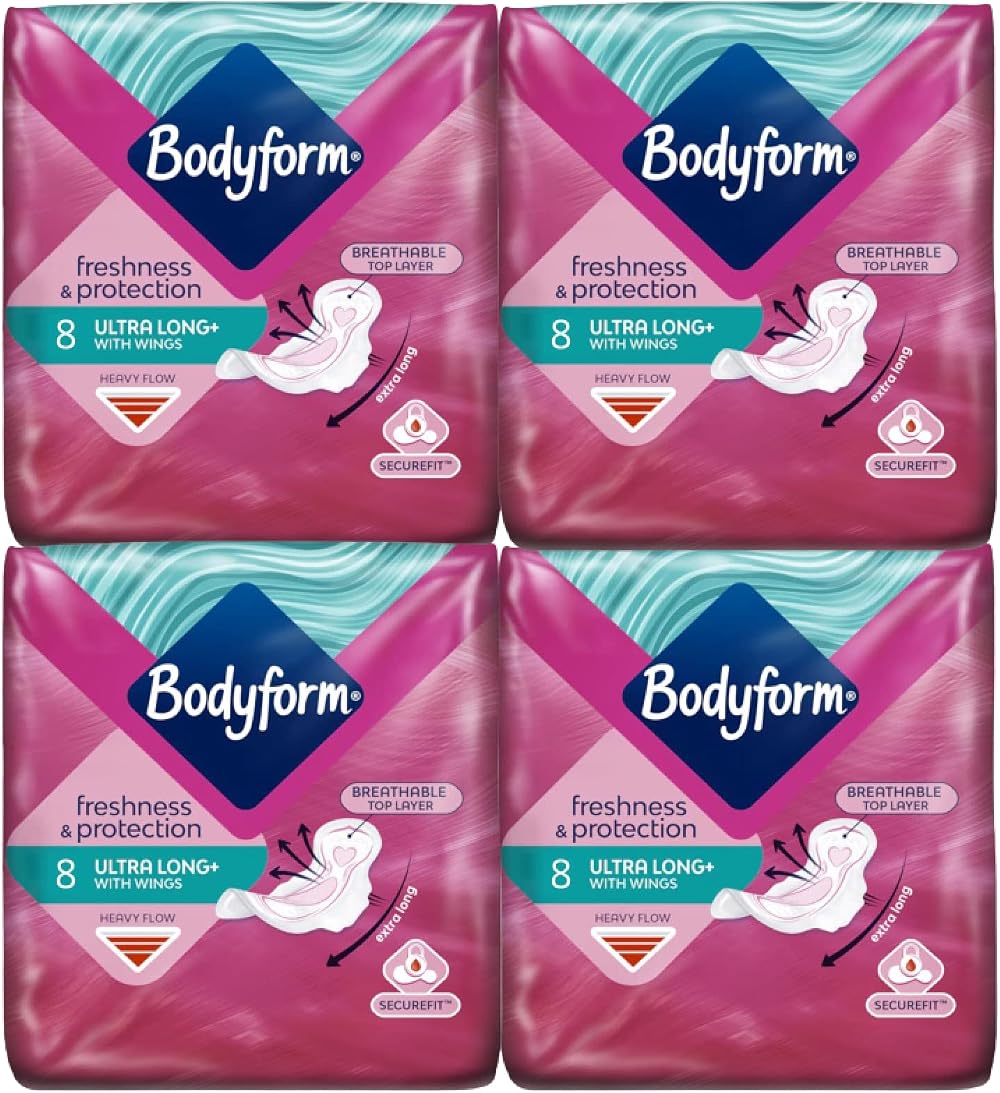 BODYFORM Ultra Long Wings Towels 8s Pack of 4 – PM1.49 Ultra Long
