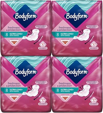 BODYFORM Ultra Long Wings Towels 8s Pack of 4 – PM1.49 Ultra Long