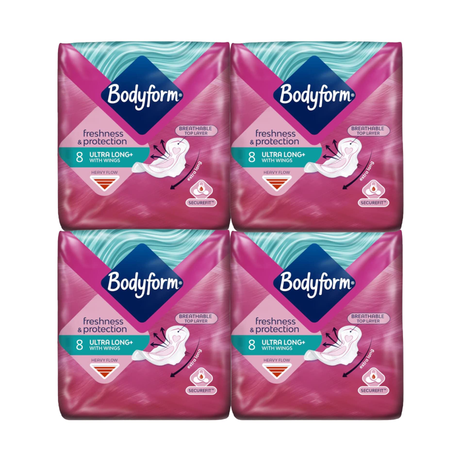 BODYFORM - ULTRALONG+ Wings pm1.49 8's - Pack of 4