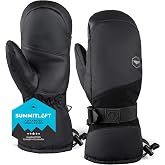Tough Outdoors Ski Mittens - Waterproof Mittens for Men &amp; Women - Insulated Winter Gloves - Palm Grip Skiing Accessories