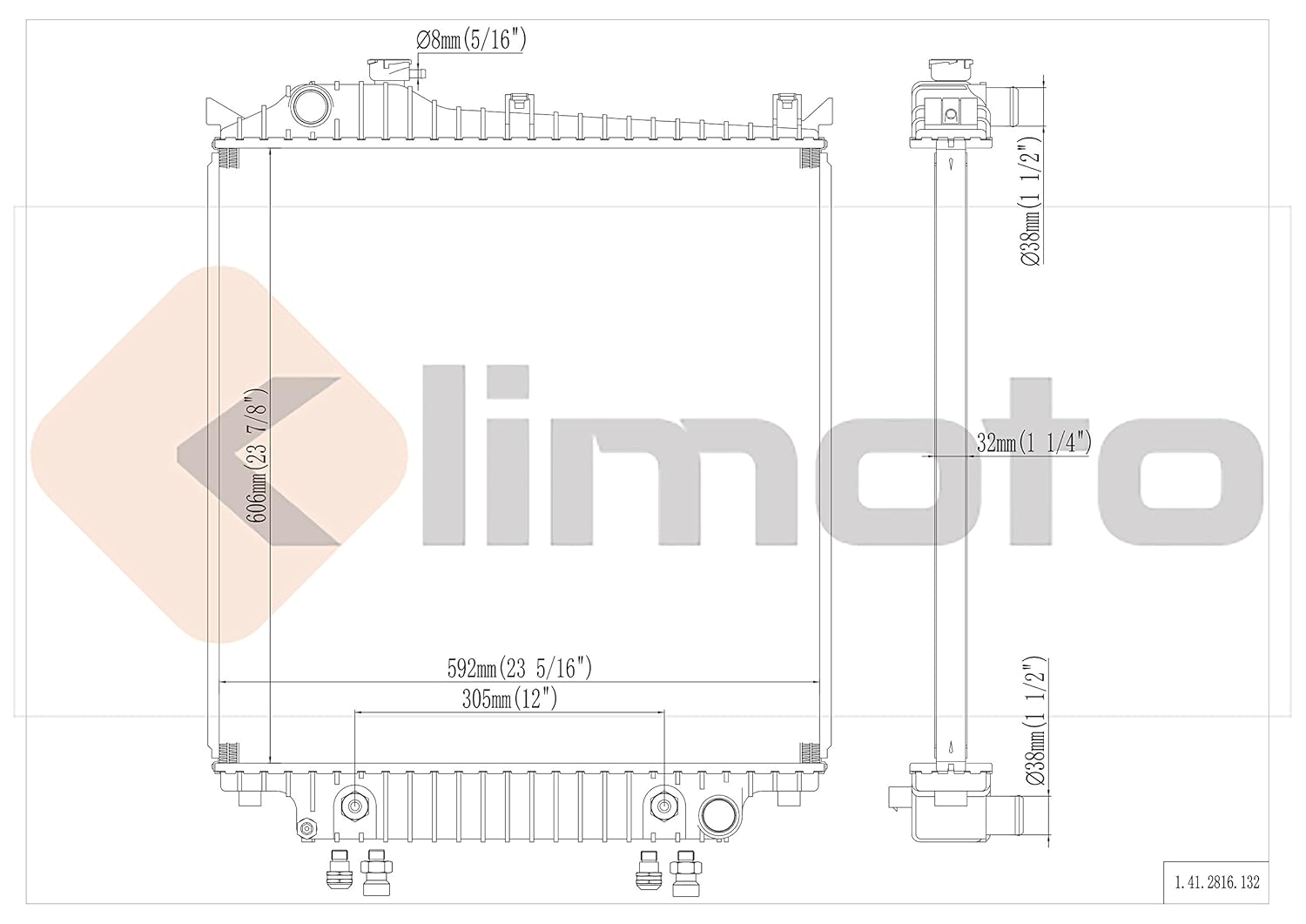 Klimoto Brand New Radiator fits Ford Explorer 2006 2007 4.0L V6 4.6L V8 2816 2852