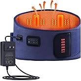 Heating Pad with Massager for Back Pain Relief, 47-60" Electric Lower Back Massager Wearable Heating Pad for Cramps with 3 Heat&Timer, 5 Vibration Back Brace Birthday Valentine's Gift for Men Women