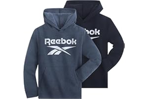 Reebok Boys Fashion Hoodie Sweatshirts 2 Pack Fleece Hoodies for Boys Size 8-20