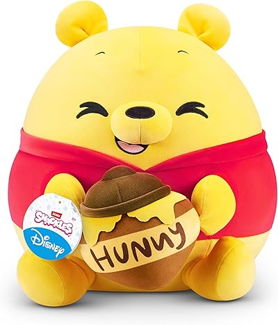 Snackles Disney 35 cm großes Plüschspielzeug von ZURU, Plüschspielzeug mit Snack-Accessoire (Pooh&Honey)