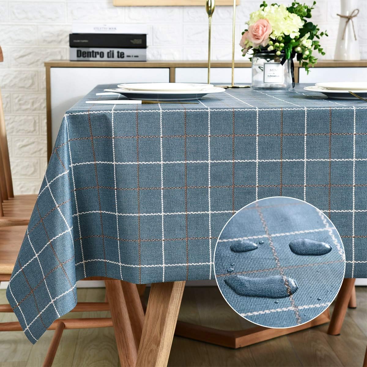 Best square table cloth 54 x 54 blue