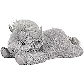WDXDSOB Highland Cow Stuffed Animal - 18" Grey Cows Plush Toy Gift for Kids & Adults, Cattle Decorations Pillows Living Room Bedroom