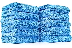 The Rag Company - The Eaglet 500 (10-Pack) Professional Korean 70/30 Blend; Super Plush Microfiber Detailing Towels; Perfect 