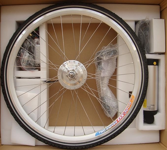 ecosmo kit conversione a bicicletta elettrica ruota 28