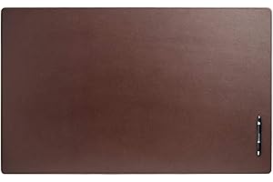 Dacasso Pad Without Side Rails Luxury Leather Blotter for Writing-Executive Desk Surface Protector, 38" x 24", Chocolate Brown